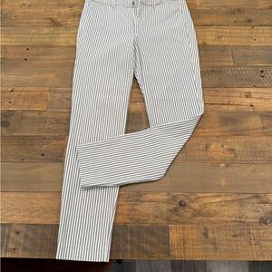 Old Navy Blue and White Striped High Rise Pixie Pant